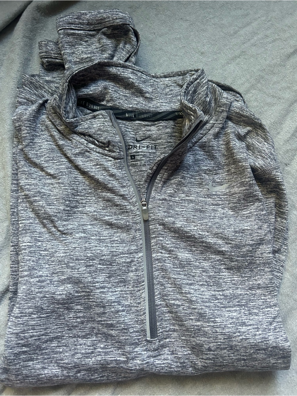 Nike Women’s Dri-FIT Gray Quarter-Zip Sweater